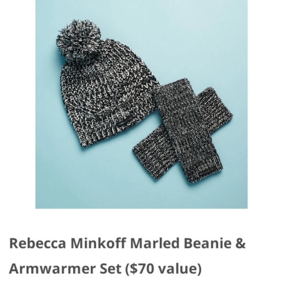 Rebecca Minkoff Beanie and Arm Warmer Sey - Picture 1 of 1